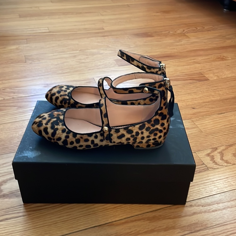 Euc J. Crew Sally Ballet With Straps In Calf Hair View 5